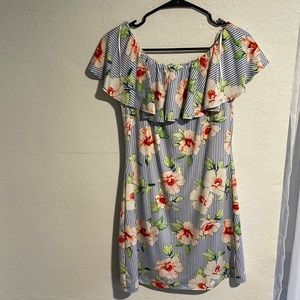 Floral and striped dress